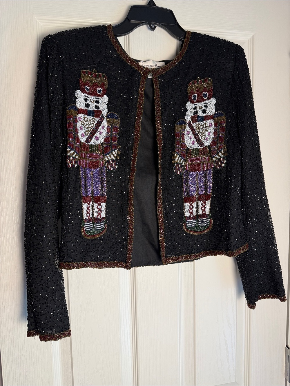 Laurence Kazar Black Beaded Nutcracker Jacket